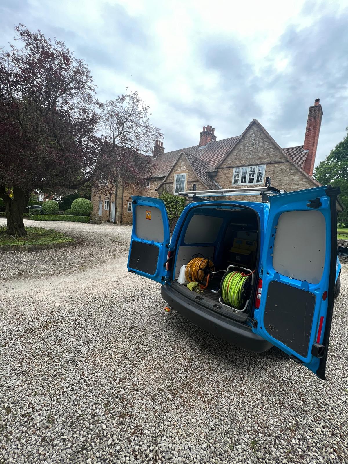 The ProXcleans van, fully equipped with a pure water reach and wash system
